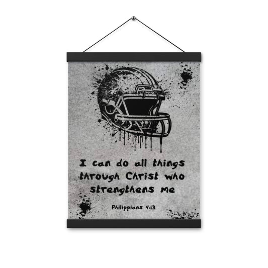"I can do all things through Christ who strengthens me" poster with hangers 16x20
