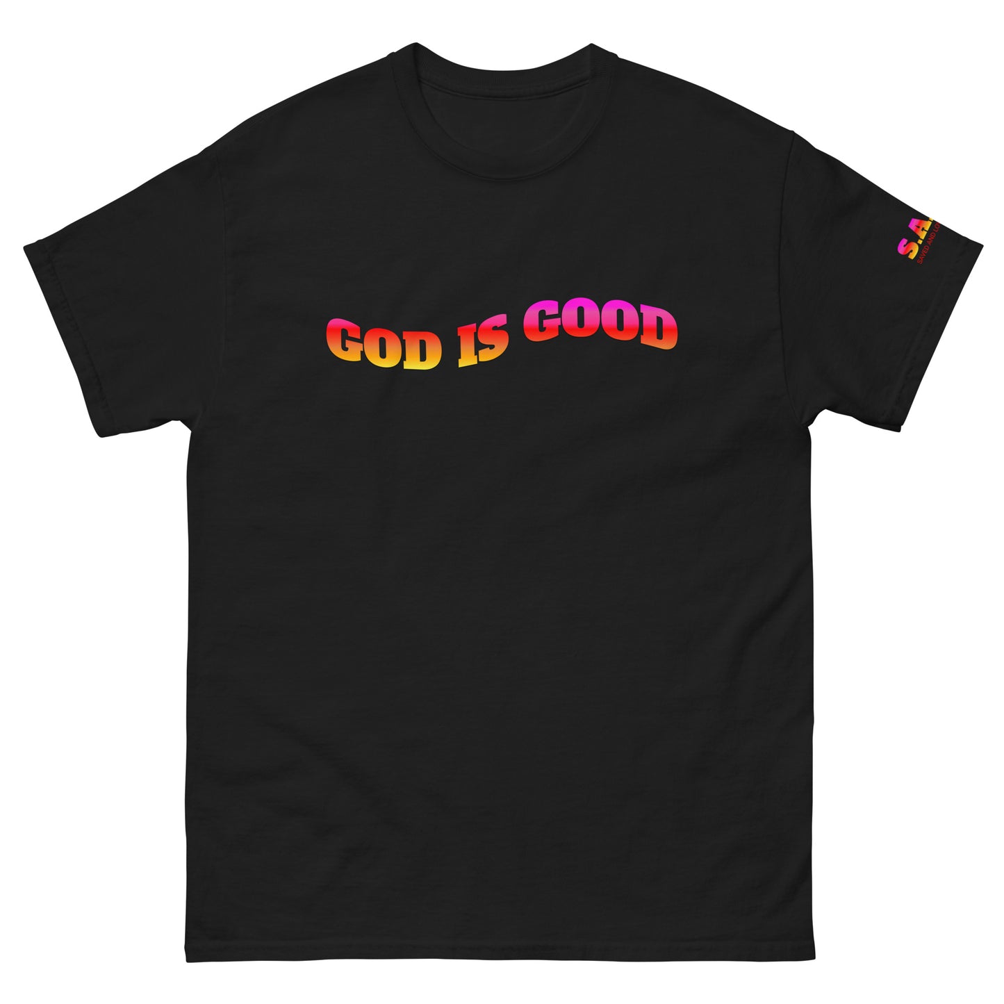 Colorful "God is Good" classic tee