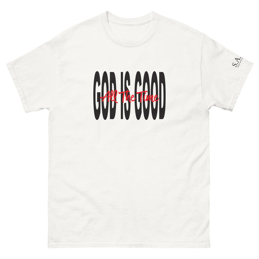 "God is Good" white classic tee