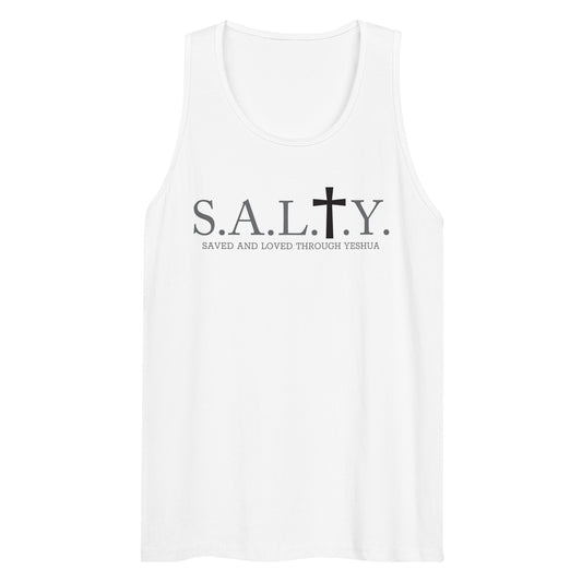 S.A.L.T.Y. white premium tank top