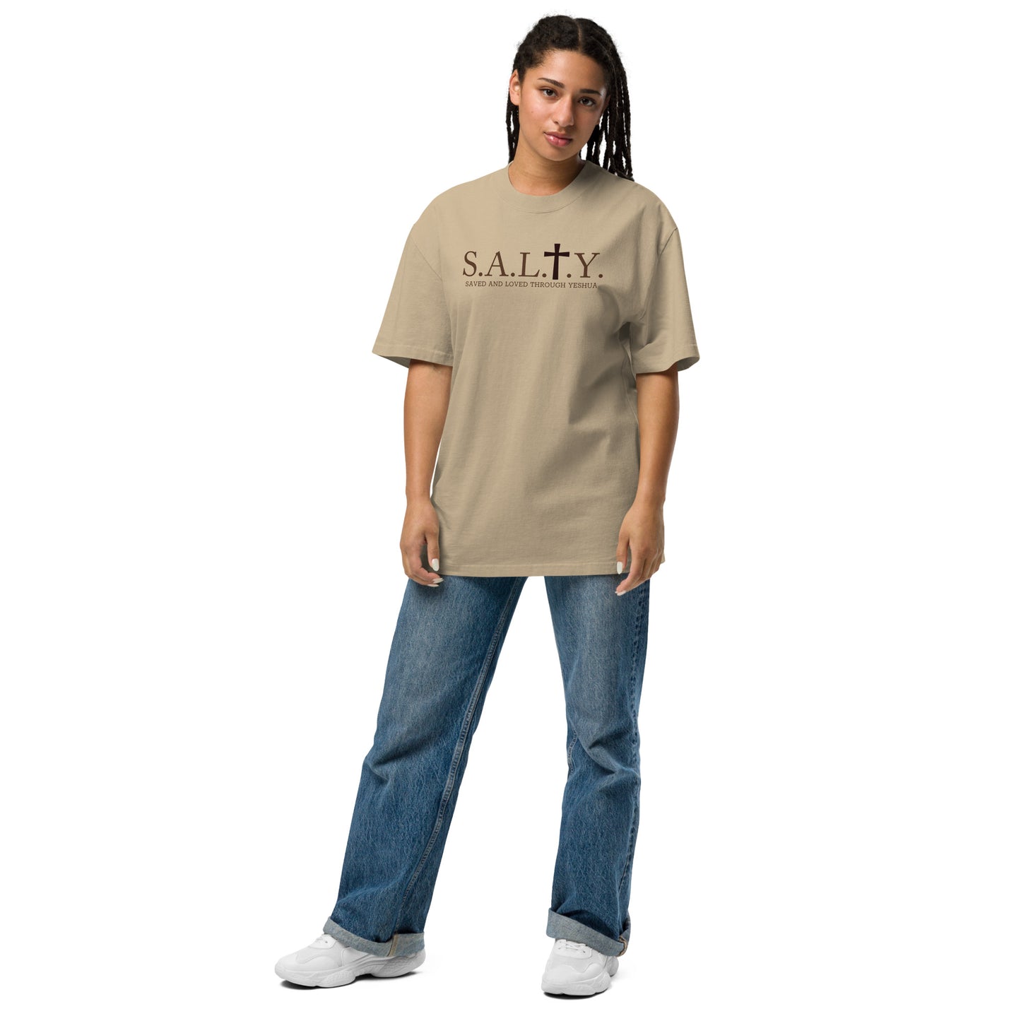 S.A.L.T.Y. oversized faded khaki t-shirt